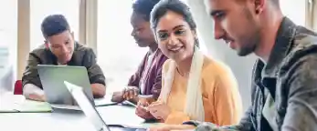 group of students working together
